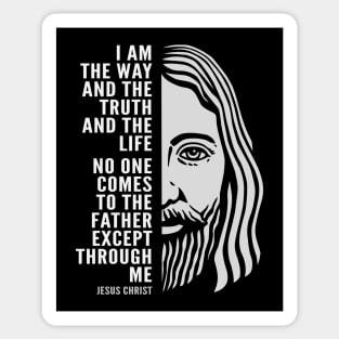 Jesus Christ Inspirational Christian Quote: I Am the Way Sticker